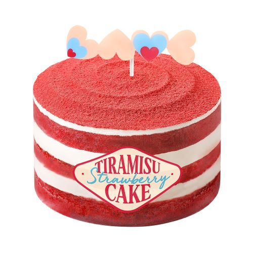 LOVE Strawberry Tiramisu Cake (with Deco Pick)