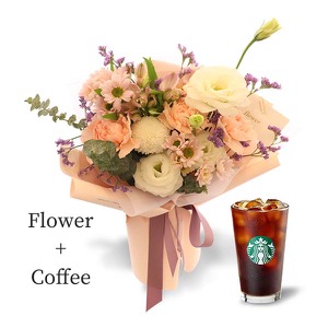 Flower + Starbucks Coffee